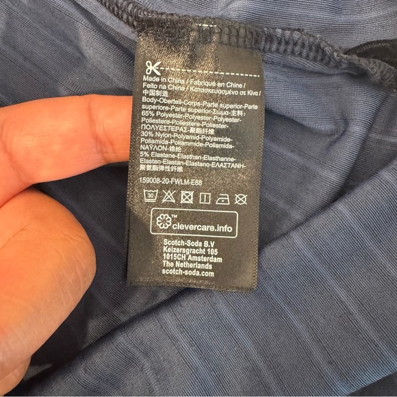 Scotch & Soda Stripe velvet midi dress size M - Picture 9 of 14